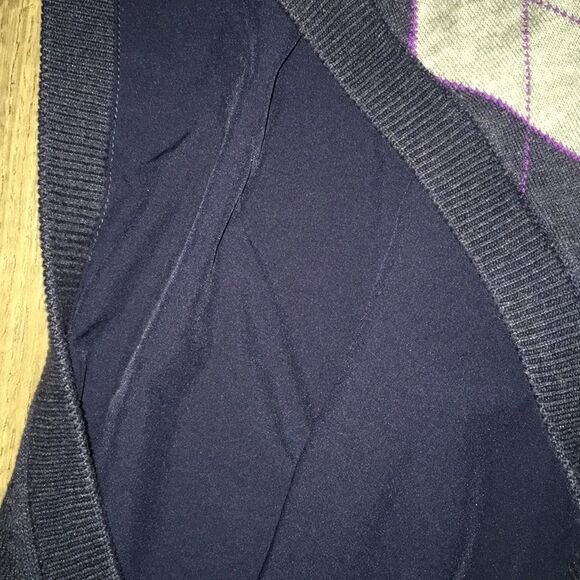 TPC Sawgrass Ponte Vedra Argyle Diamond blend fully lined golf sweater vest L - Picture 4 of 5